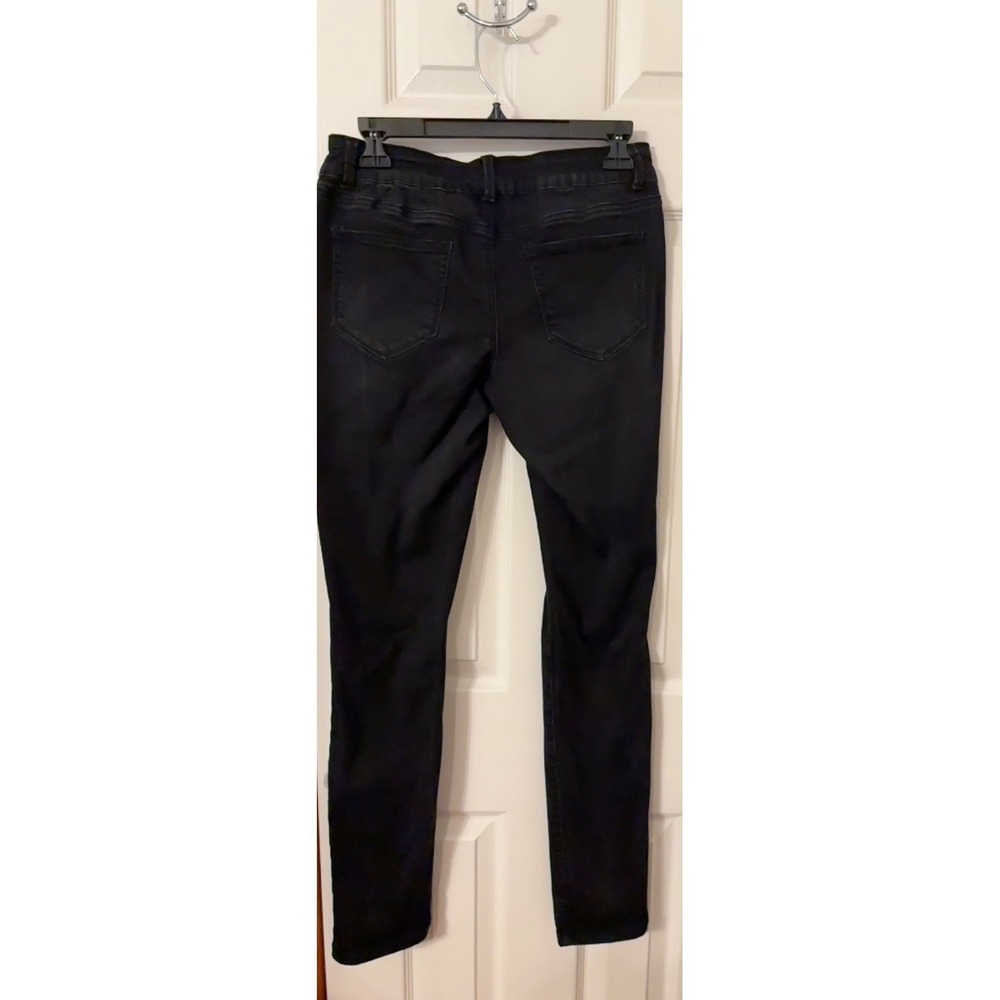 Maurices Black Denim Jeans Womens Size M Regular Wash Skinny Leg Casual medium - Picture 2 of 9